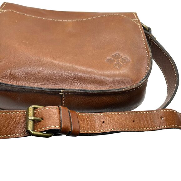 Patricia Nash Brown Tooled Leather Flap Front Western Saddle Crossbody Bag Purse - Picture 13 of 13